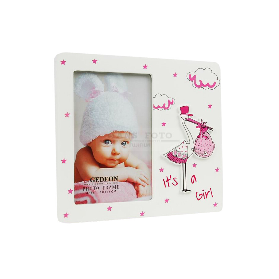 Koka foto rāmis bērnu 10x15cm B0446 pink
