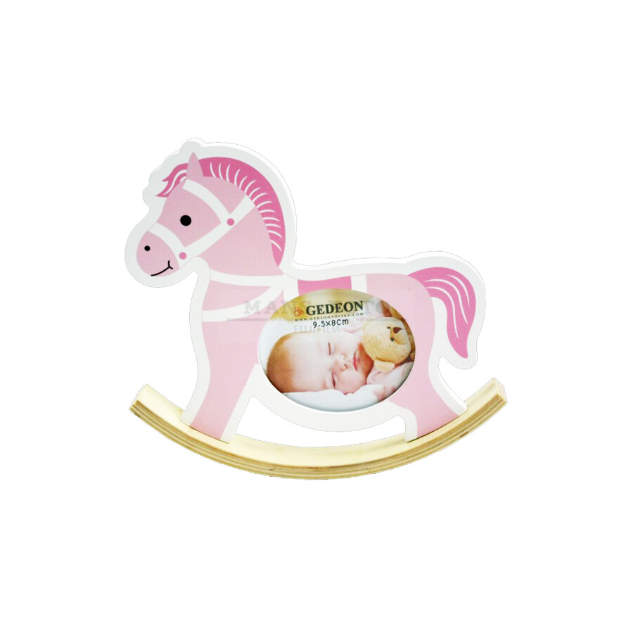 Koka Foto rāmis bērnu 9.5x8cm B1146 pink