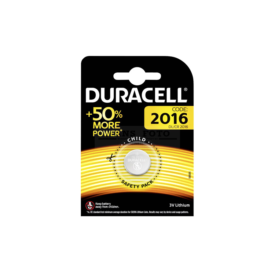 Baterija Duracell CR2016 1gab