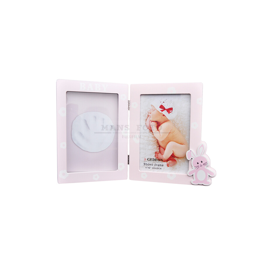 Plastikāta Dubultais Bērnu Foto rāmis 10x15cm cl12 pink