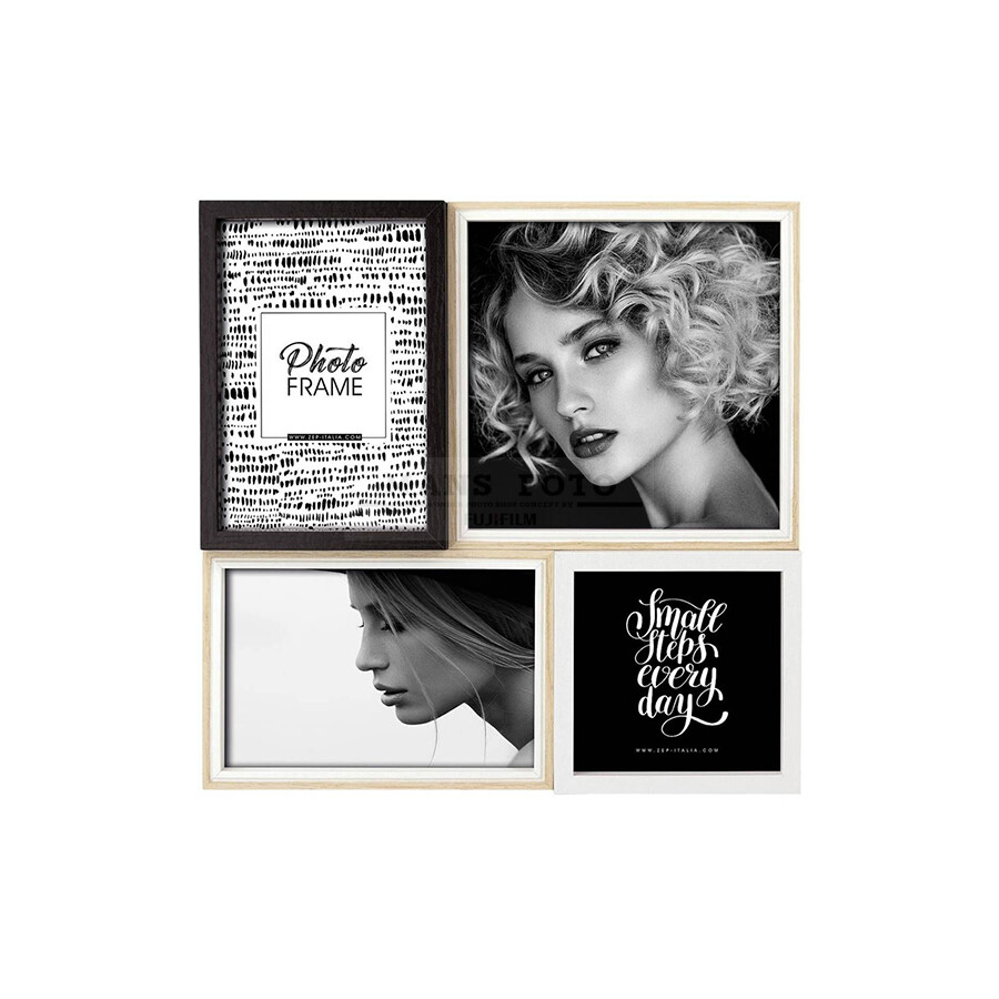 Koka foto rāmis kolāža 2*10x15, 10x10cm, 15x15cm la334q