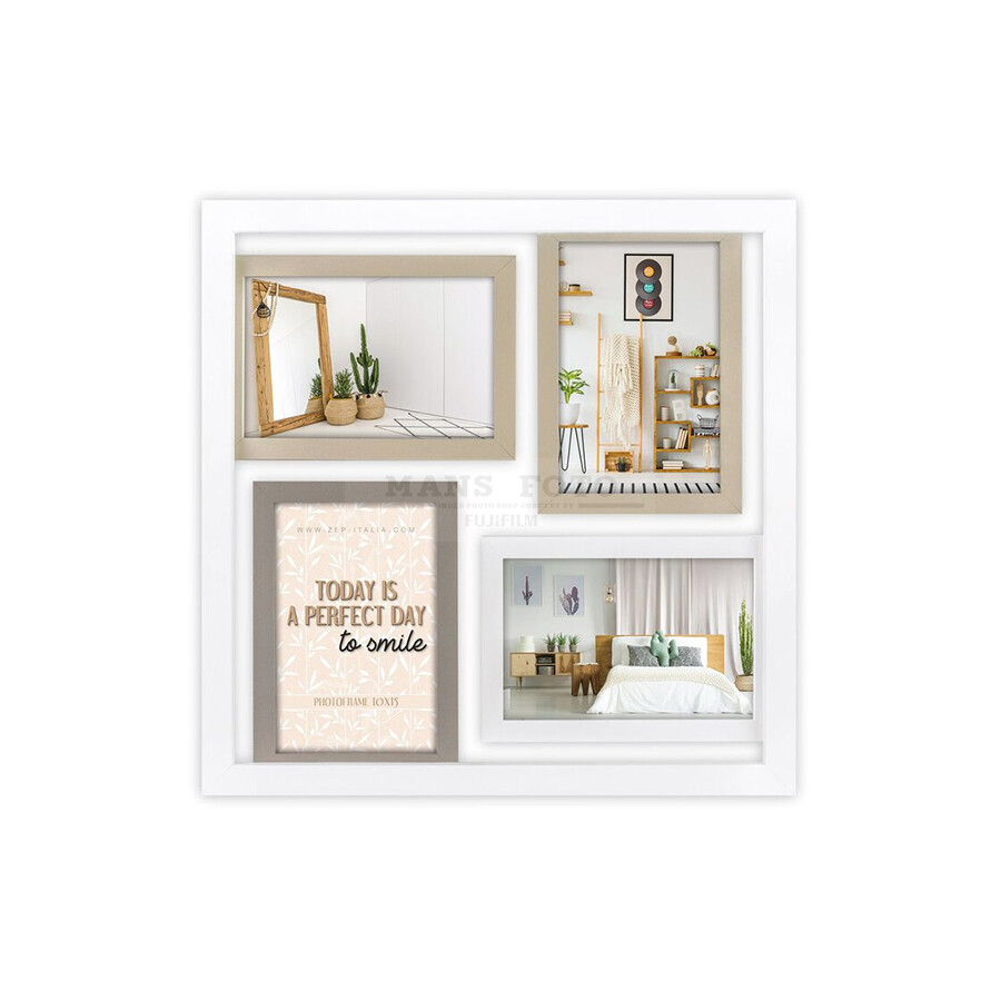 Koka foto rāmis kolāža 4*10x15cm nc984