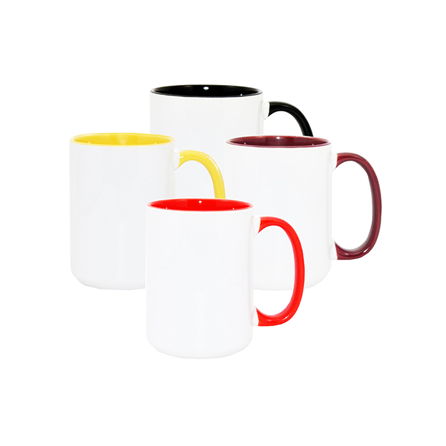  Krūze ar krāsainu iekšu un osiņu Lielā